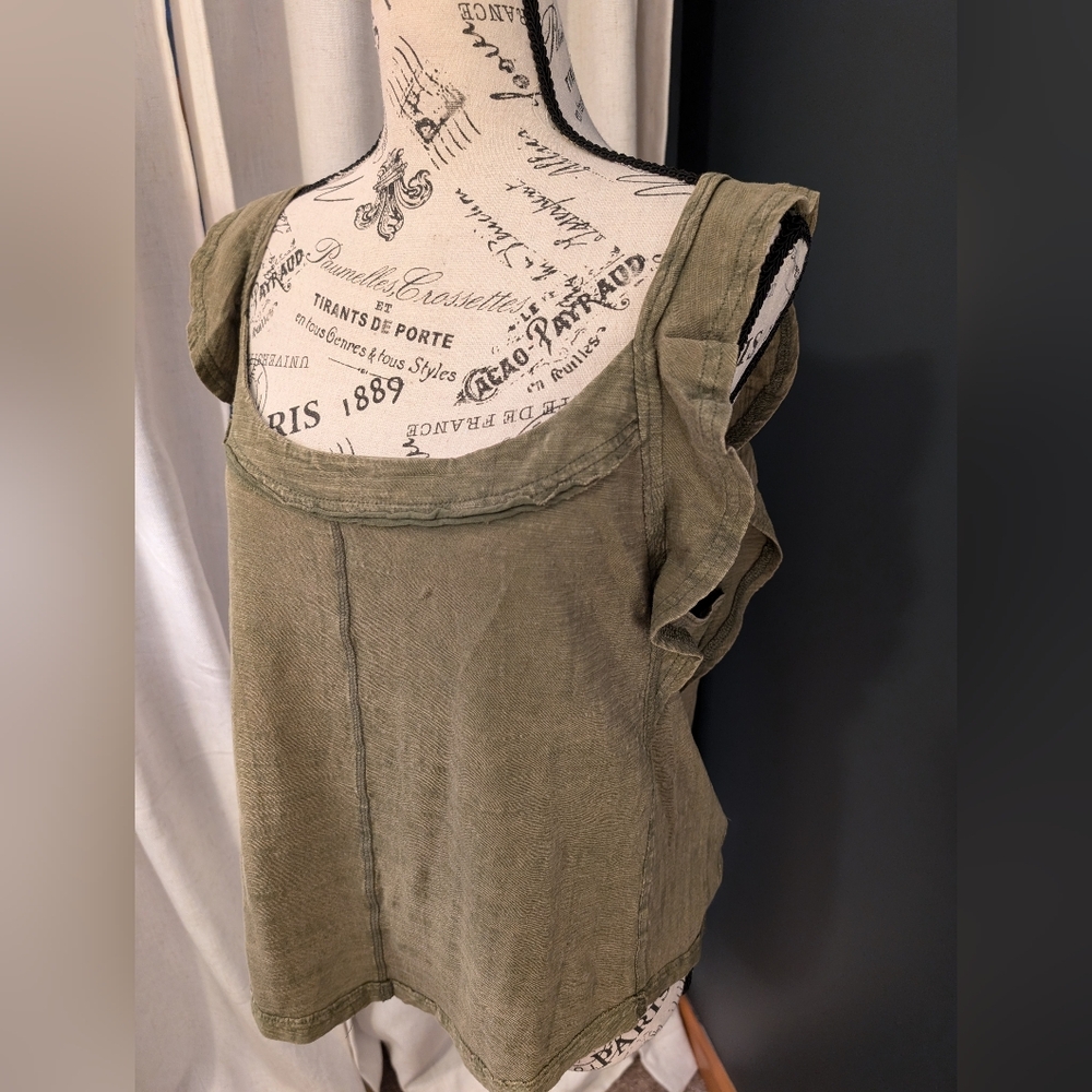 Anthropologie Pilcro Olive Green Top